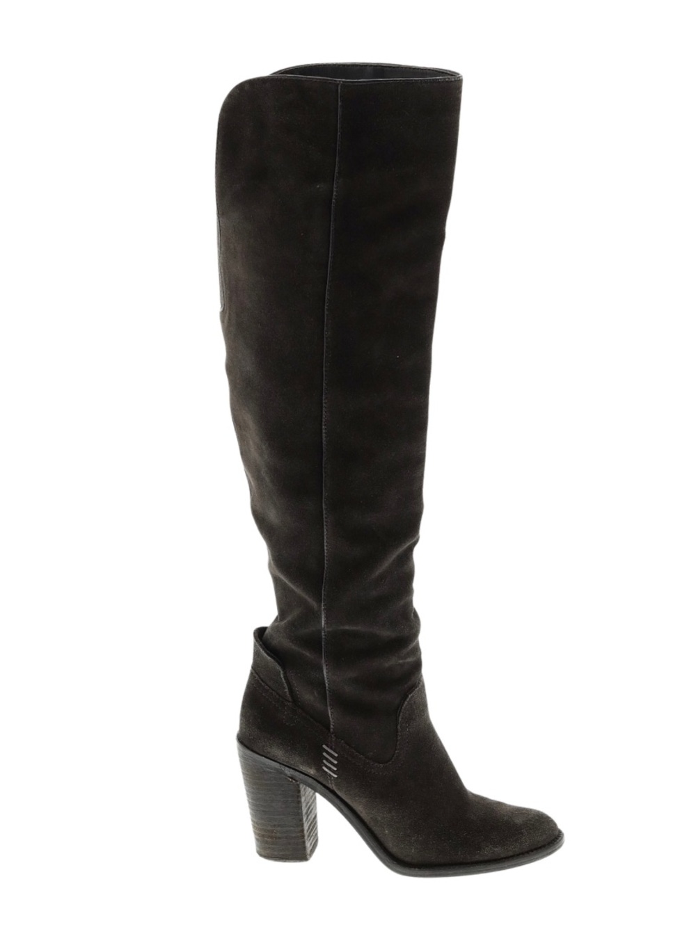 Black Over-the-Knee Heeled Boots Like New